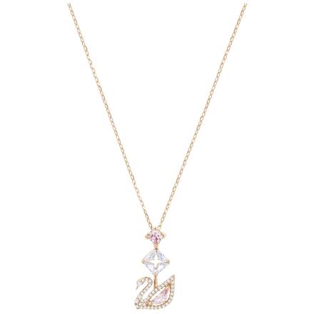 SWAN:NECKLACE CZMO/ROS