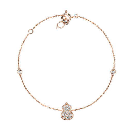 Petite Wulu bracelet in 18K rose gold with diamonds 手链