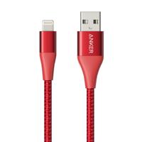 韩际新世界网上免税店-ANKER-CHARGER_CABLE-ANKER POWERLINE+ II LIGHTNING USB CABLE(FOR IPHONE/90cm) 苹果手机数据线 RED