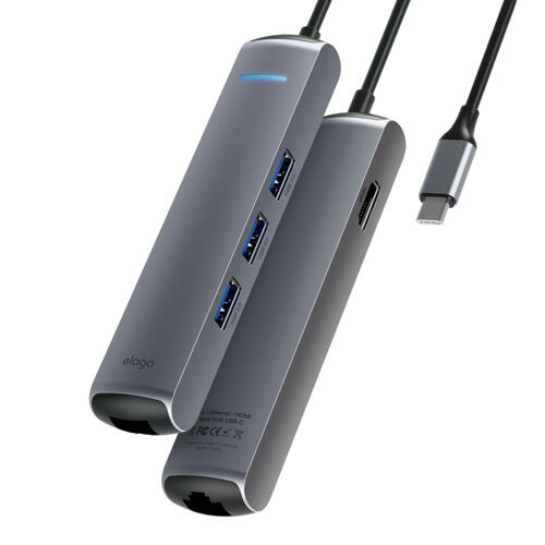 신세계인터넷면세점-엘라고-Usb-6IN1 이더넷 HDMI 멀티허브 USB Type-C  