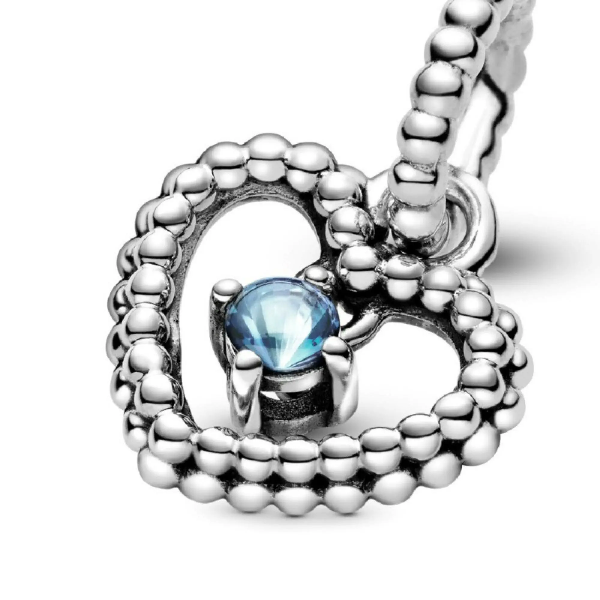 신세계인터넷면세점-판도라-bracelet-아쿠아 블루 비디드 하트 댕글 참 (3월 탄생석)