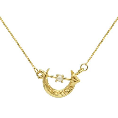 Lune Catcher Necklace (Gold)