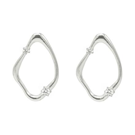 Flow Stone Earring (White)
