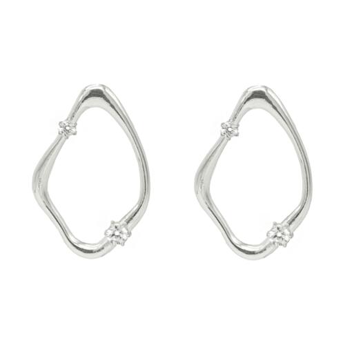 Flow Stone Earring (White)