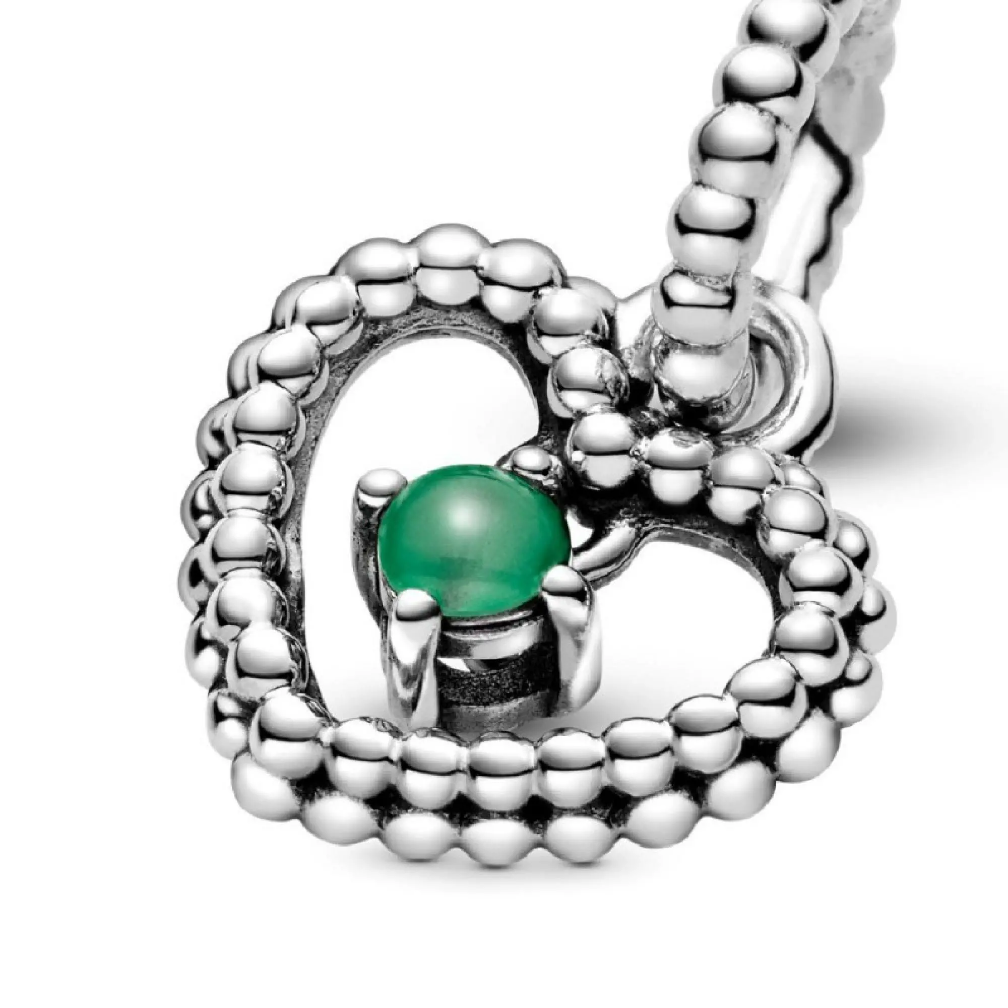 신세계인터넷면세점-판도라-bracelet-레인 포레스트 그린 하트 실버 댕글 참 (5월 탄생석)