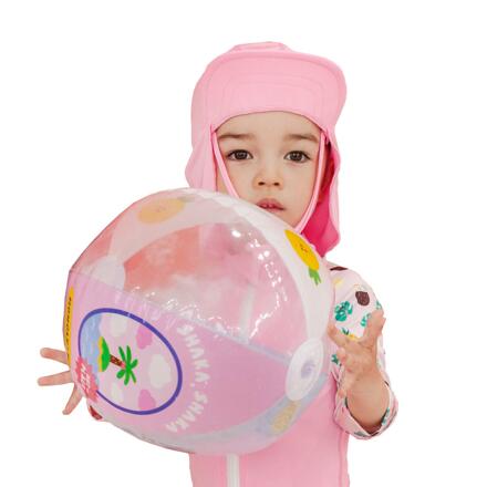 幼儿防晒泳衣套装 粉色