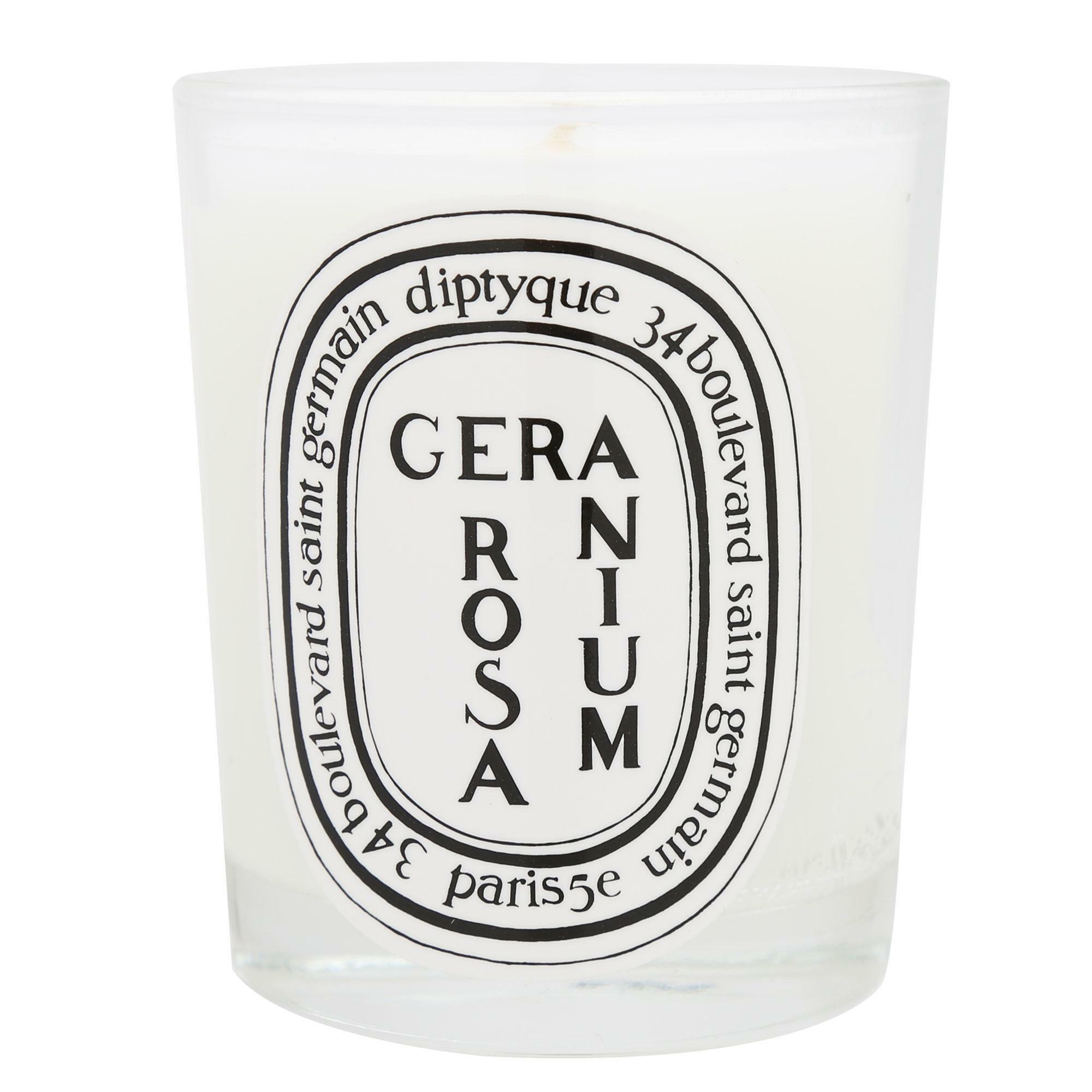 diptyque GERANIUM ROSAキャンドル 190g オードトワレ付 Rose Geranium candle | Diptyque Paris