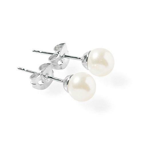 EARRING CLASSIC RHODIUM 6MM