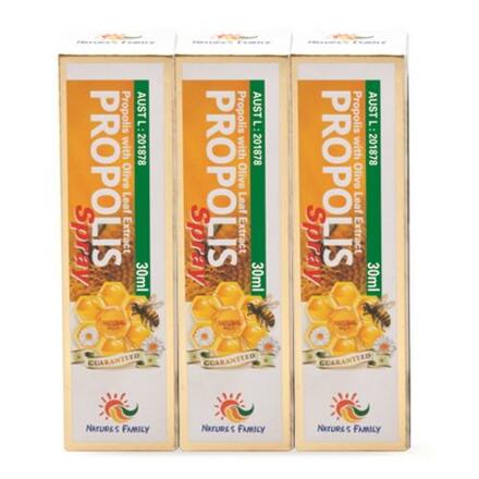 PROPOLIS WITH OLIVE LEAF EXTRACT SPRAY 30ML X 3